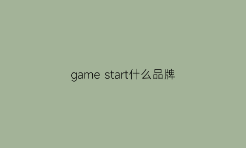 gamestart什么品牌(gamestart什么品牌)